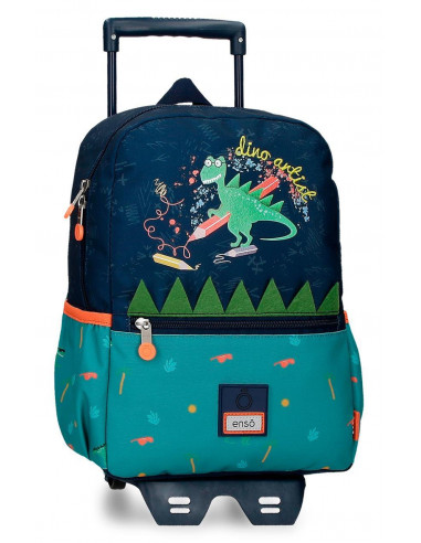 MOCHILA ADAP. C/CARRO 32CM.ENSO DINO ARTIST